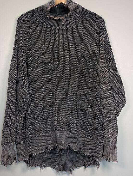 Young Fabulous & Broke Sweaters - Streetwear Whimsigoth Hipster Young Fabulous And Broke Gray Sweater Size M/L